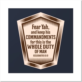 Fear Yah and Keep His Commandments Posters and Art